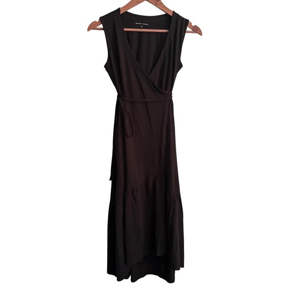 Universal Standard Wrap Twirl Dress 4XS 00 0 2XS NWT Black Capsule Travel Midi - Picture 5 of 11